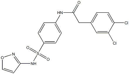 2-(3,4-dichlorophenyl)-N-[4-(1,2-oxazol-3-ylsulfamoyl)phenyl]acetamide 구조식 이미지