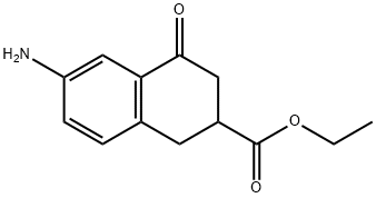 ethyl 6-amino-4-oxo-1,2,3,4-tetrahydronaphthalene-2-carboxylate 구조식 이미지