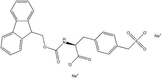 N-Fmoc-L-4-sulfomethyl-Phenylalanine sodium salt 구조식 이미지