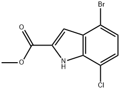 methyl 4-bromo-7-chloro-1H-indole-2-carboxylate Structure