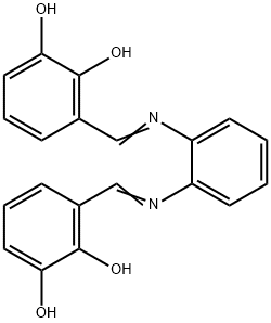 3-{[(2-{[(2,3-dihydroxyphenyl)methylidene]amino}phenyl)imino]methyl}benzene-1,2-diol Structure