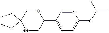 5,5-diethyl-2-(4-isopropoxyphenyl)morpholine 구조식 이미지