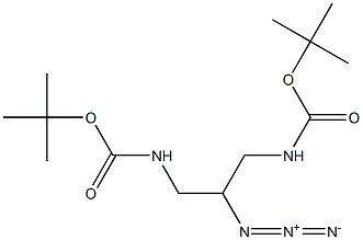 tert-butyl 2-azido-3-[(tert-butoxycarbonyl)amino]propylcarbamate Structure