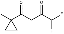 4,4-difluoro-1-(1-methylcyclopropyl)butane-1,3-dione 구조식 이미지
