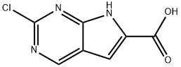 2-Chloro-7H-pyrrolo[2,3-d]pyrimidine-6-carboxylic acid Structure