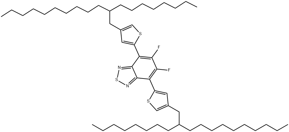 5,6-difluoro-4,7-bis(4-(2-octyldodecyl)thiophen-2-yl)benzo[c][1,2,5]thiadiazole 구조식 이미지