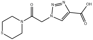 1-(2-oxo-2-thiomorpholinoethyl)-1H-1,2,3-triazole-4-carboxylic acid 구조식 이미지
