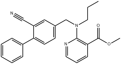 methyl 2-(((2-cyano-[1,1-biphenyl]-4-yl)methyl)(propyl)amino)nicotinate Structure