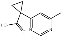 1-(6-methylpyrimidin-4-yl)cyclopropane-1-carboxylic acid Structure