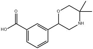 3-(5-ethyl-5-methylmorpholin-2-yl)benzoic acid Structure