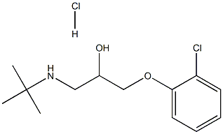 1-(tert-butylamino)-3-(2-chlorophenoxy)propan-2-ol:hydrochloride Structure