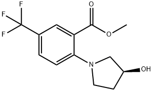 (S)-METHYL 2-(3-HYDROXYPYRROLIDIN-1-YL)-5-(TRIFLUOROMETHYL)BENZOATE 구조식 이미지