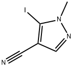 5-Iodo-1-methyl-1H-pyrazole-4-carbonitrile 구조식 이미지