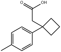 2-(1-p-Tolylcyclobutyl)acetic acid Structure