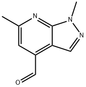 1,6-Dimethyl-1H-pyrazolo[3,4-b]pyridine-4-carbaldehyde 구조식 이미지