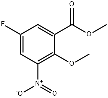 5-Fluoro-2-methoxy-3-nitro-benzoic acid methyl ester Structure