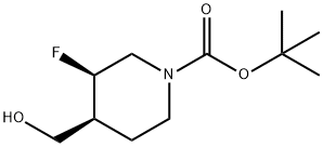 tert-butyl (3R,4S)-3-fluoro-4-(hydroxymethyl)piperidine-1-carboxylate Structure