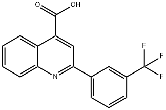 4-Quinolinecarboxylic acid, 2-[3-(trifluoromethyl)phenyl]- 구조식 이미지