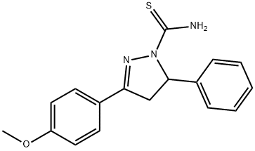 3-(4-methoxyphenyl)-5-phenyl-4,5-dihydro-1H-pyrazole-1-carbothioamide 구조식 이미지