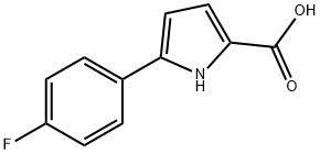 5-(4-Fluoro-phenyl)-1H-pyrrole-2-carboxylic acid 구조식 이미지