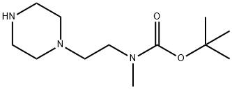 2-Piperazino-N-Boc-N-methyl-ethanamine Structure