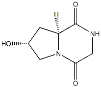 (7R,8aS)-7-hydroxy-2,3,6,7,8,8a-hexahydropyrrolo[1,2-a]pyrazine-1,4-dione Structure