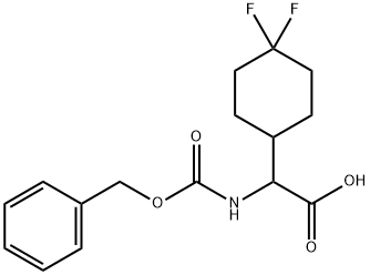 2-(((BENZYLOXY)CARBONYL)AMINO)-2-(4,4-DIFLUOROCYCLOHEXYL)ACETIC ACID Structure