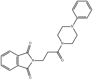 2-(3-oxo-3-(4-phenylpiperazin-1-yl)propyl)isoindoline-1,3-dione Structure