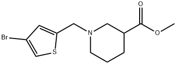 methyl 1-((4-bromothiophen-2-yl)methyl)piperidine-3-carboxylate 구조식 이미지