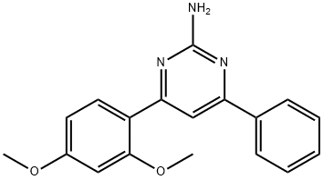 4-(2,4-dimethoxyphenyl)-6-phenylpyrimidin-2-amine 구조식 이미지