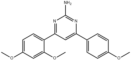 4-(2,4-dimethoxyphenyl)-6-(4-methoxyphenyl)pyrimidin-2-amine 구조식 이미지