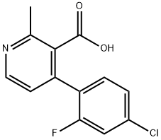 4-(4-chloro-2-fluorophenyl)-2-methylpyridine-3-carboxylic acid 구조식 이미지