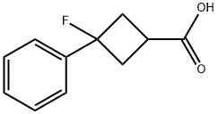 3-fluoro-3-phenylcyclobutane-1-carboxylic acid Structure