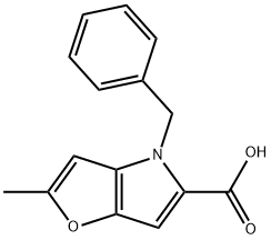 4-benzyl-2-methyl-4H-furo[3,2-b]pyrrole-5-carboxylic acid Structure