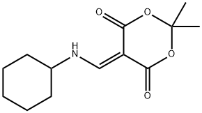 1,3-Dioxane-4,6-dione, 5-[(cyclohexylamino)methylene]-2,2-dimethyl- 구조식 이미지