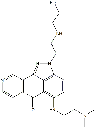 Indazolo[4,3-gh]isoquinolin-6(2H)-one,5-[[2-(dimethylamino)ethyl]amino]-2-[2-[(2-hydroxyethyl)amino]ethyl]- 구조식 이미지