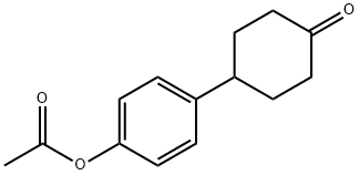 4-(4-oxocyclohexyl)phenyl acetate Structure