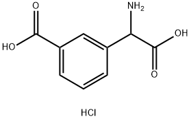 Benzeneacetic acid, a-amino-3-carboxy-, hydrochloride Structure