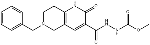 methyl 2-(6-benzyl-2-oxo-1,2,5,6,7,8-hexahydro-1,6-naphthyridine-3-carbonyl)hydrazinecarboxylate Structure