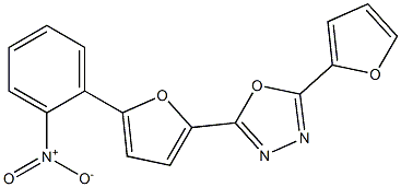 2-(furan-2-yl)-5-[5-(2-nitrophenyl)furan-2-yl]-1,3,4-oxadiazole Structure