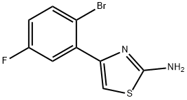 4-(2-bromo-5-fluorophenyl)-1,3-thiazol-2-amine 구조식 이미지
