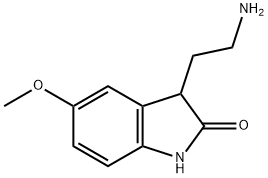 3-(2-aminoethyl)-5-methoxy-1,3-dihydroindol-2-one Structure