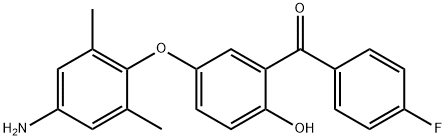 (5-(4-amino-2,6-dimethylphenoxy)-2-hydroxyphenyl)(4-fluorophenyl)methanone Structure