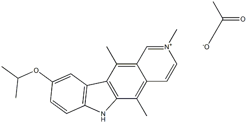 2,5,11-trimethyl-9-propan-2-yloxy-6H-pyrido[4,3-b]carbazol-2-ium:acetate Structure