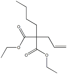 Propanedioic acid,2-butyl-2-(2-propen-1-yl)-, 1,3-diethyl ester 구조식 이미지