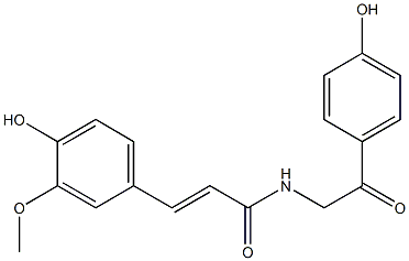 2-Propenamide,3-(4-hydroxy-3-methoxyphenyl)-N-[2-(4-hydroxyphenyl)-2-oxoethyl]-, (2E)- Structure