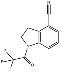 1-(2,2,2-trifluoroacetyl)indoline-4-carbonitrile Structure