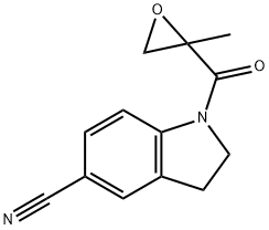 1-(2-methyloxirane-2-carbonyl)indoline-5-carbonitrile Structure