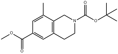 2-tert-butyl 6-methyl 8-methyl-3,4-dihydroisoquinoline-2,6(1H)-dicarboxylate Structure