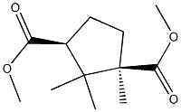 1,3-Cyclopentanedicarboxylicacid, 1,2,2-trimethyl-, dimethyl ester, (1R,3S)- (9CI) Structure